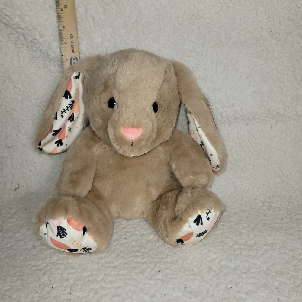 Animal‎ Adventure Joyward Easter Bunny Plush Tan Floral Ears 10 Inch NWT